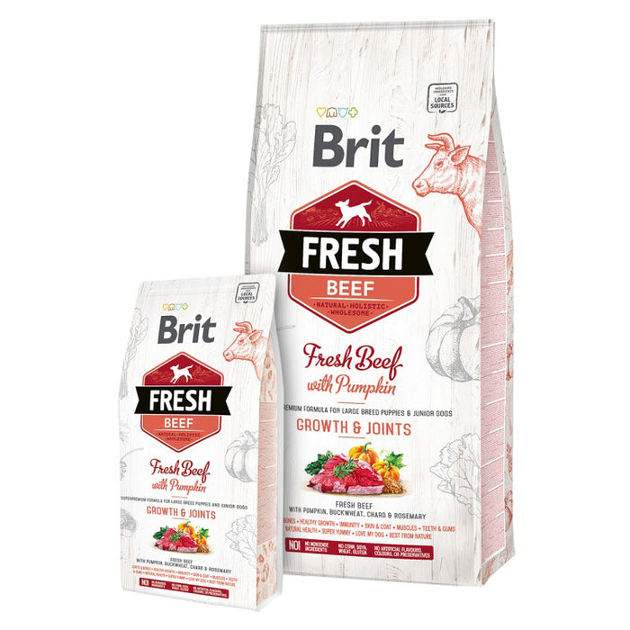 Brit Fresh Beef Puppy Large (rød)