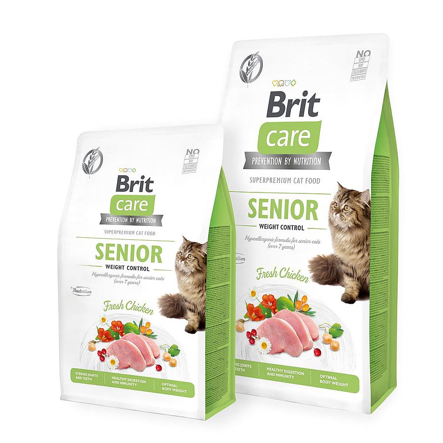 Brit Care Cat GF Senior Weight Control (grøn)