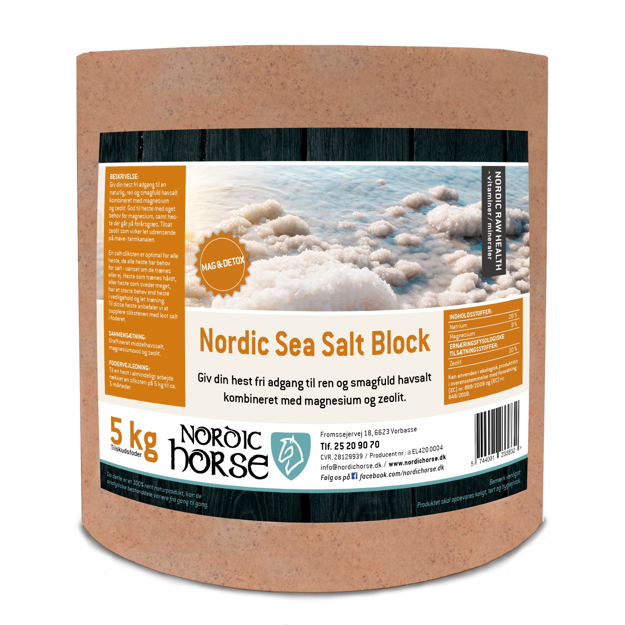 Nordic Sea Salt Block - Mag & Detox (orange)